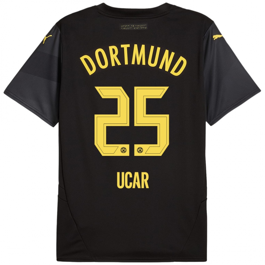 Herren Leys Ucar #25 Schwarz Gelb Auswärtstrikot Trikot 2024/25 T-Shirt