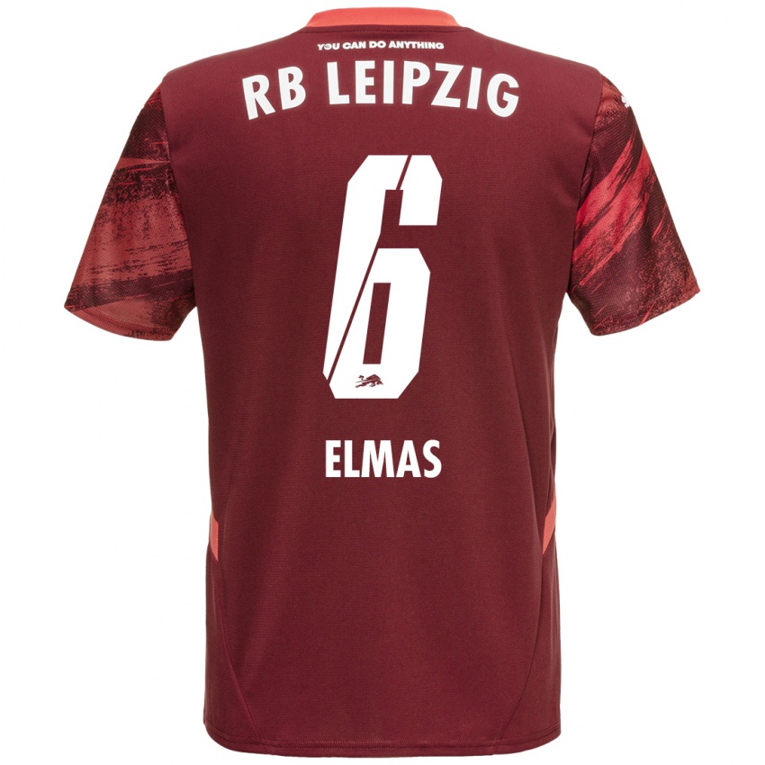 Herren Eljif Elmas #6 Burgunderrot Auswärtstrikot Trikot 2024/25 T-Shirt