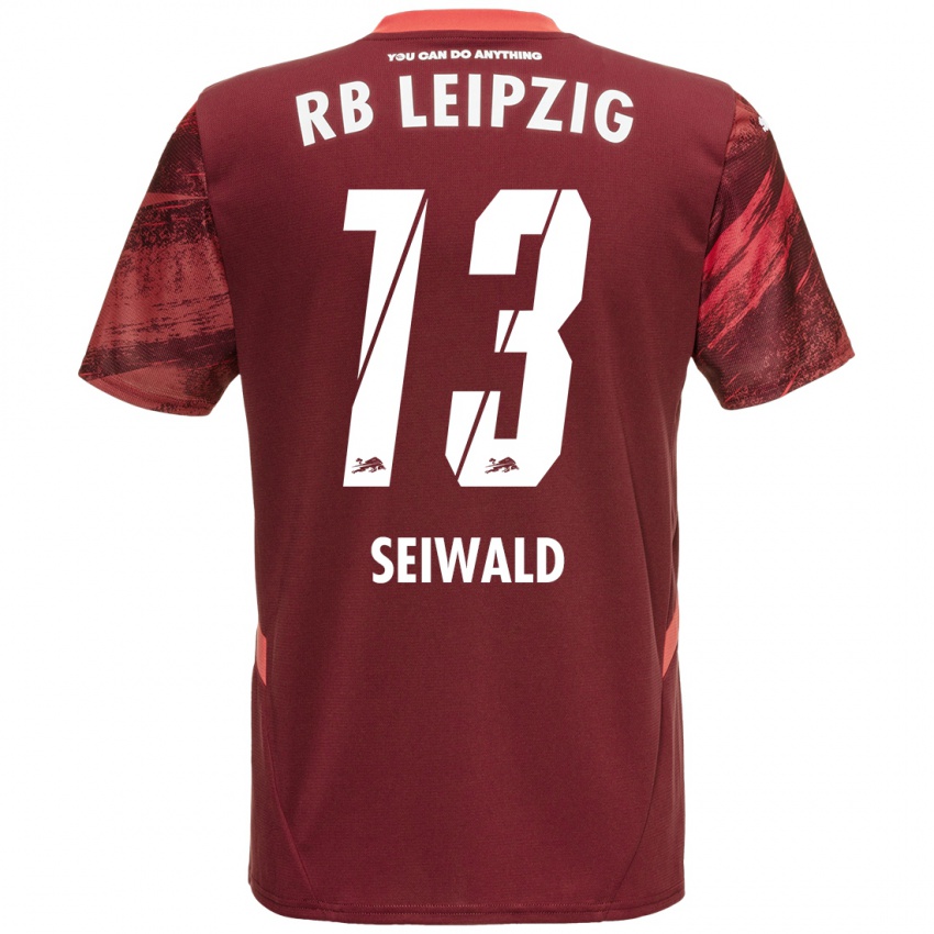 Herren Nicolas Seiwald #13 Burgunderrot Auswärtstrikot Trikot 2024/25 T-Shirt