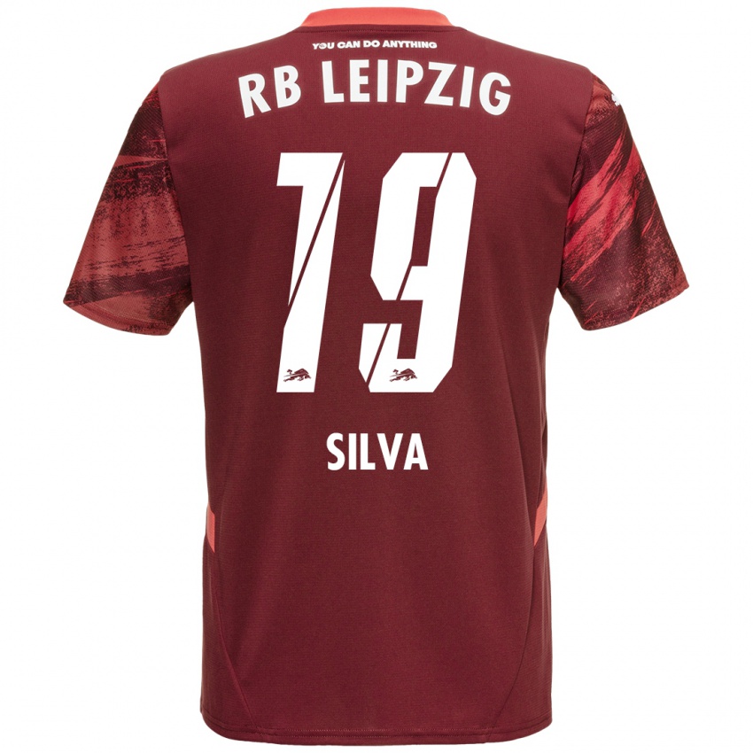 Herren Andre Silva #19 Burgunderrot Auswärtstrikot Trikot 2024/25 T-Shirt