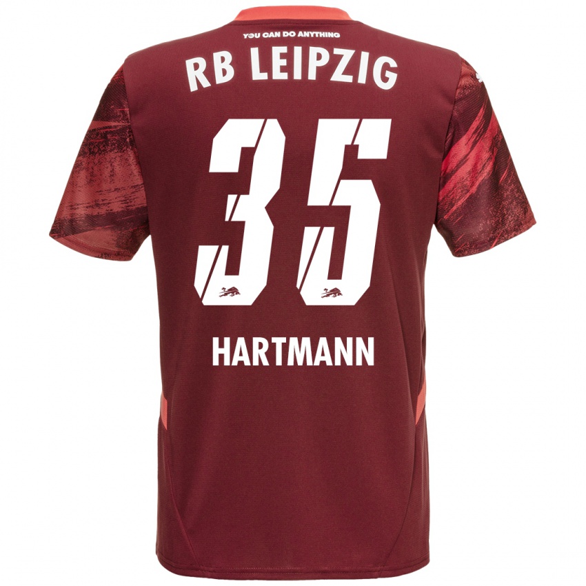 Herren Fabrice Hartmann #35 Burgunderrot Auswärtstrikot Trikot 2024/25 T-Shirt