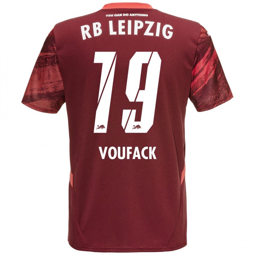 Herren Lionel Voufack #19 Burgunderrot Auswärtstrikot Trikot 2024/25 T-Shirt