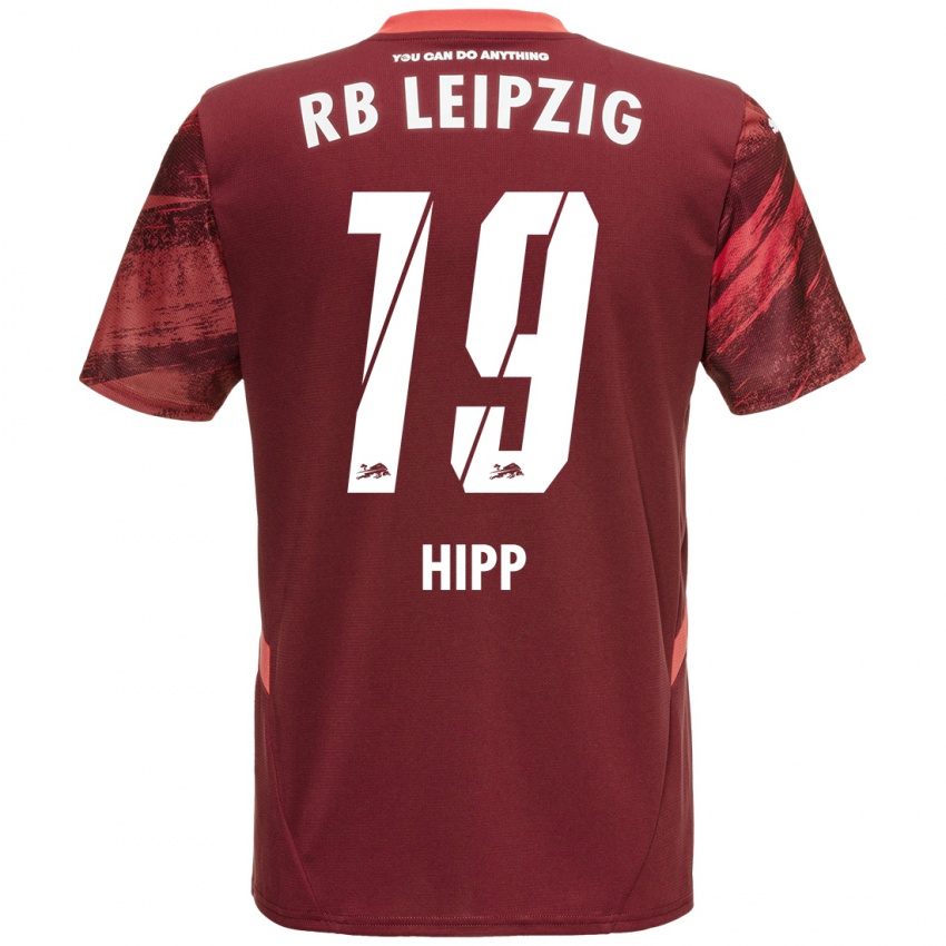 Herren Jenny Hipp #19 Burgunderrot Auswärtstrikot Trikot 2024/25 T-Shirt