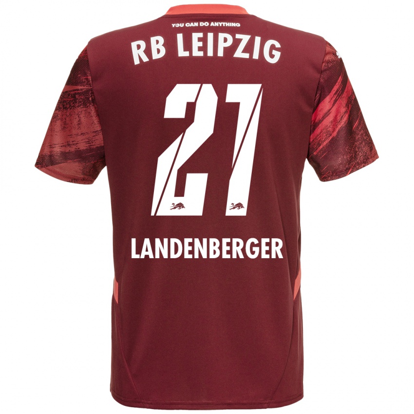 Herren Julia Landenberger #21 Burgunderrot Auswärtstrikot Trikot 2024/25 T-Shirt