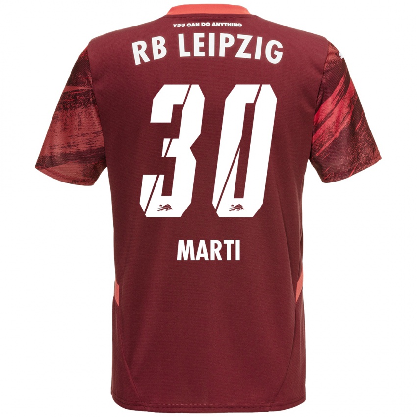 Herren Lara Marti #30 Burgunderrot Auswärtstrikot Trikot 2024/25 T-Shirt