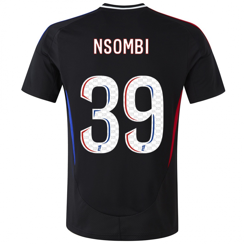 Herren Gael Nsombi #39 Schwarz Auswärtstrikot Trikot 2024/25 T-Shirt