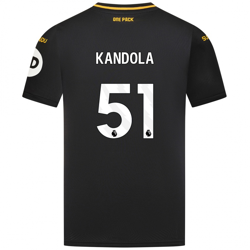 Herren Kam Kandola #51 Schwarz Auswärtstrikot Trikot 2024/25 T-Shirt