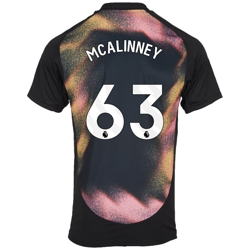 Herren Liam Mcalinney #63 Schwarz Weiß Auswärtstrikot Trikot 2024/25 T-Shirt