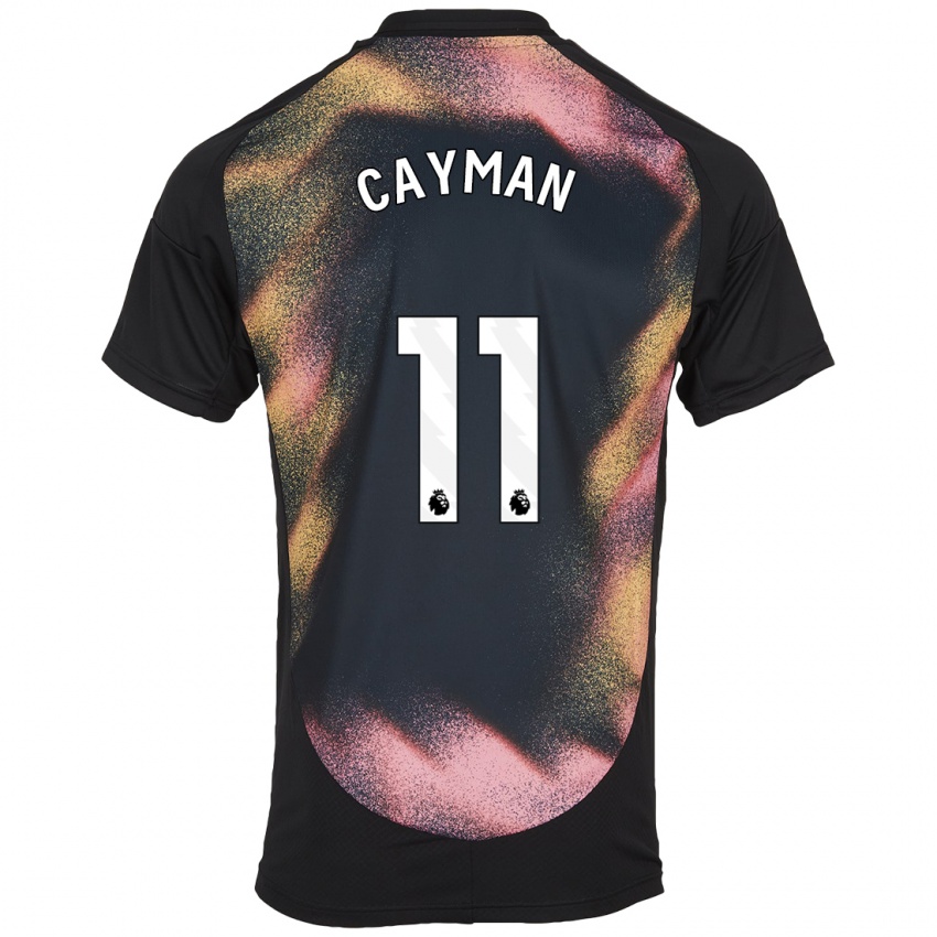 Herren Janice Cayman #11 Schwarz Weiß Auswärtstrikot Trikot 2024/25 T-Shirt