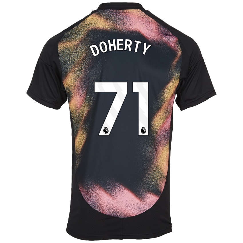 Herren Arlo Doherty #71 Schwarz Weiß Auswärtstrikot Trikot 2024/25 T-Shirt