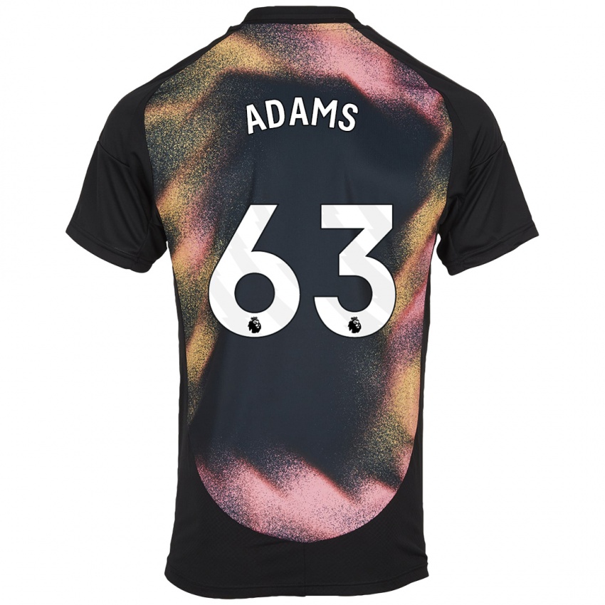 Herren Bayli Spencer Adams #63 Schwarz Weiß Auswärtstrikot Trikot 2024/25 T-Shirt