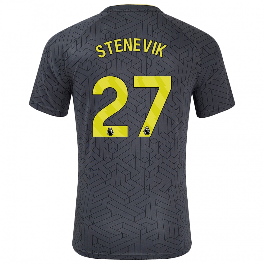 Herren Elise Stenevik #27 Schwarz Gelb Auswärtstrikot Trikot 2024/25 T-Shirt