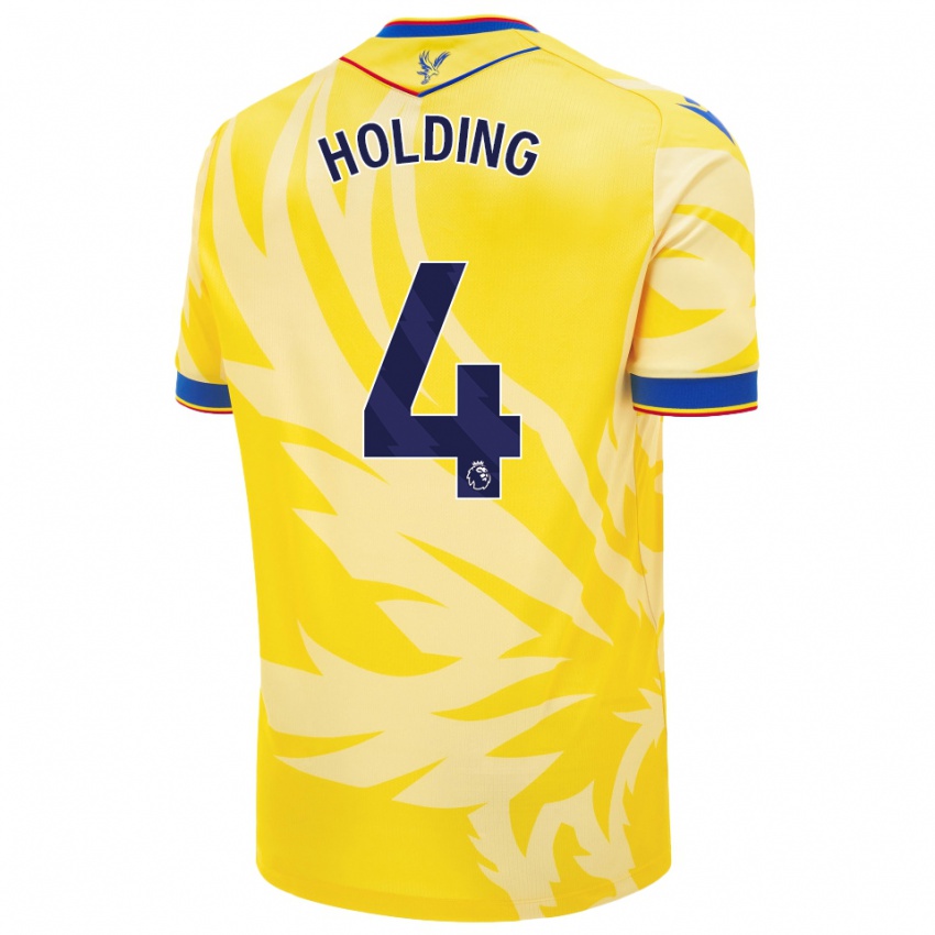 Herren Rob Holding #4 Gelb Auswärtstrikot Trikot 2024/25 T-Shirt