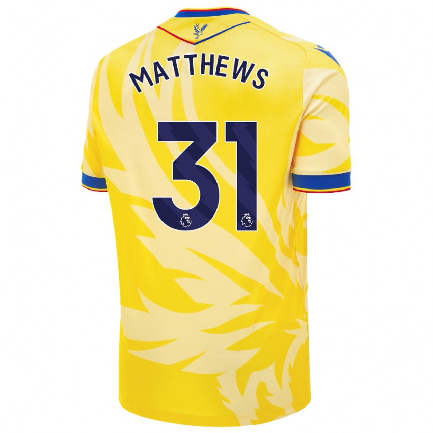 Herren Remi Matthews #31 Gelb Auswärtstrikot Trikot 2024/25 T-Shirt