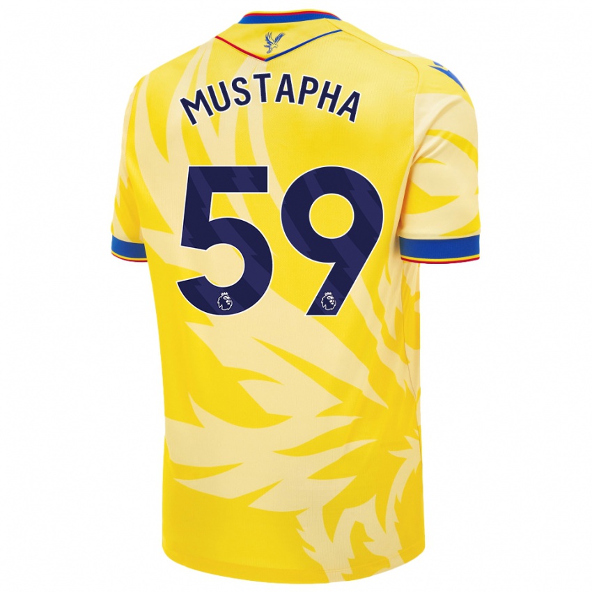 Herren Hindolo Mustapha #59 Gelb Auswärtstrikot Trikot 2024/25 T-Shirt