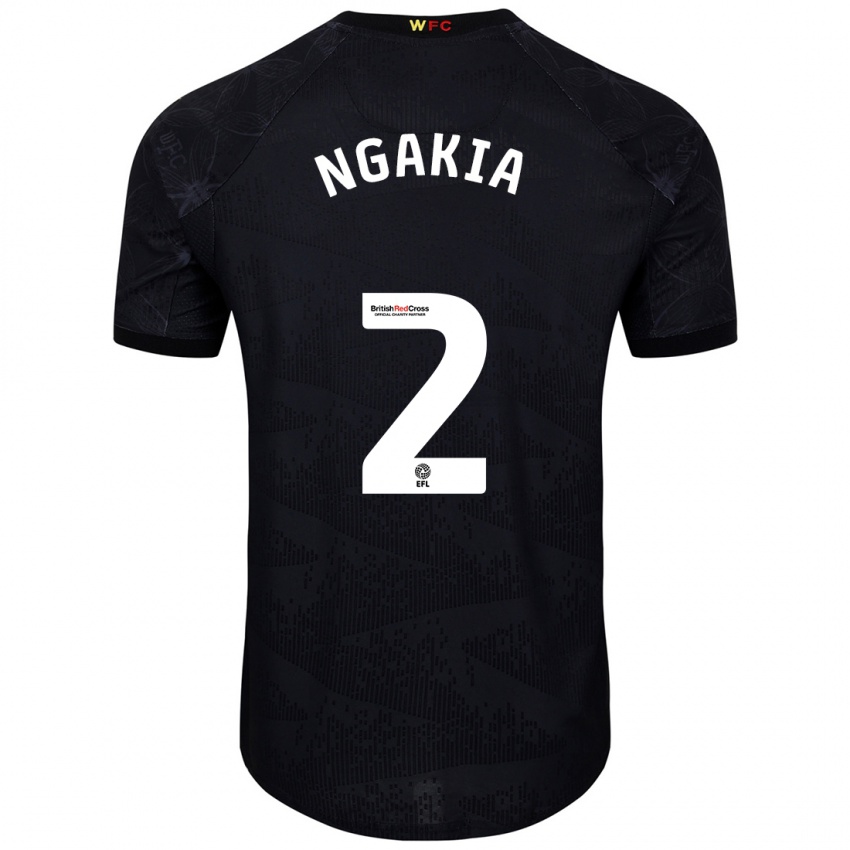 Herren Jeremy Ngakia #2 Schwarz Weiß Auswärtstrikot Trikot 2024/25 T-Shirt