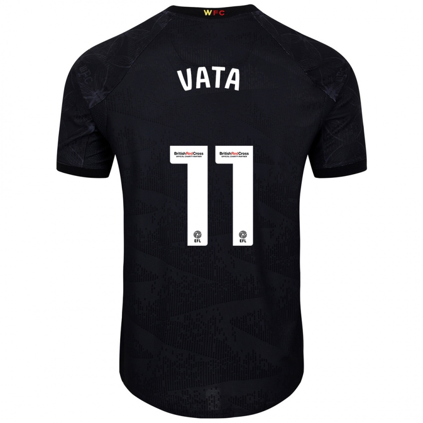 Herren Rocco Vata #11 Schwarz Weiß Auswärtstrikot Trikot 2024/25 T-Shirt