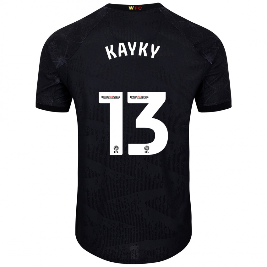 Herren Kayky Almeida #13 Schwarz Weiß Auswärtstrikot Trikot 2024/25 T-Shirt