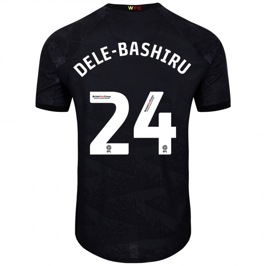 Herren Tom Dele-Bashiru #24 Schwarz Weiß Auswärtstrikot Trikot 2024/25 T-Shirt