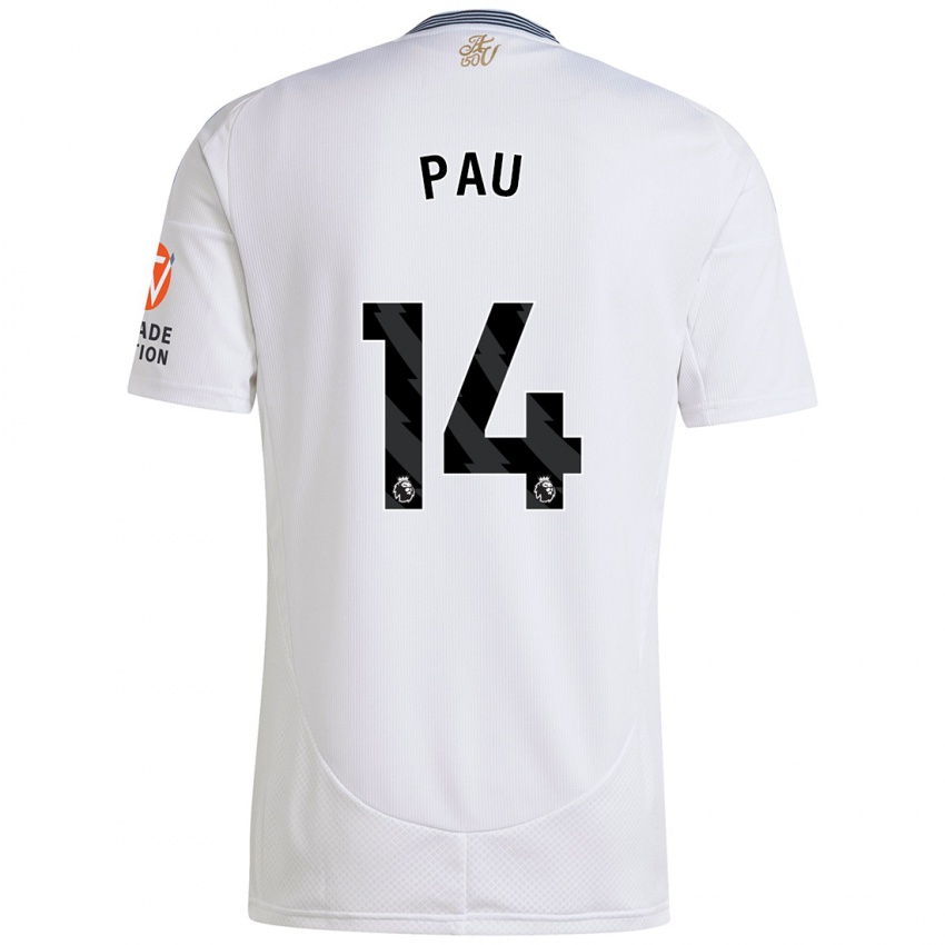 Herren Pau Torres #14 Weiß Auswärtstrikot Trikot 2024/25 T-Shirt