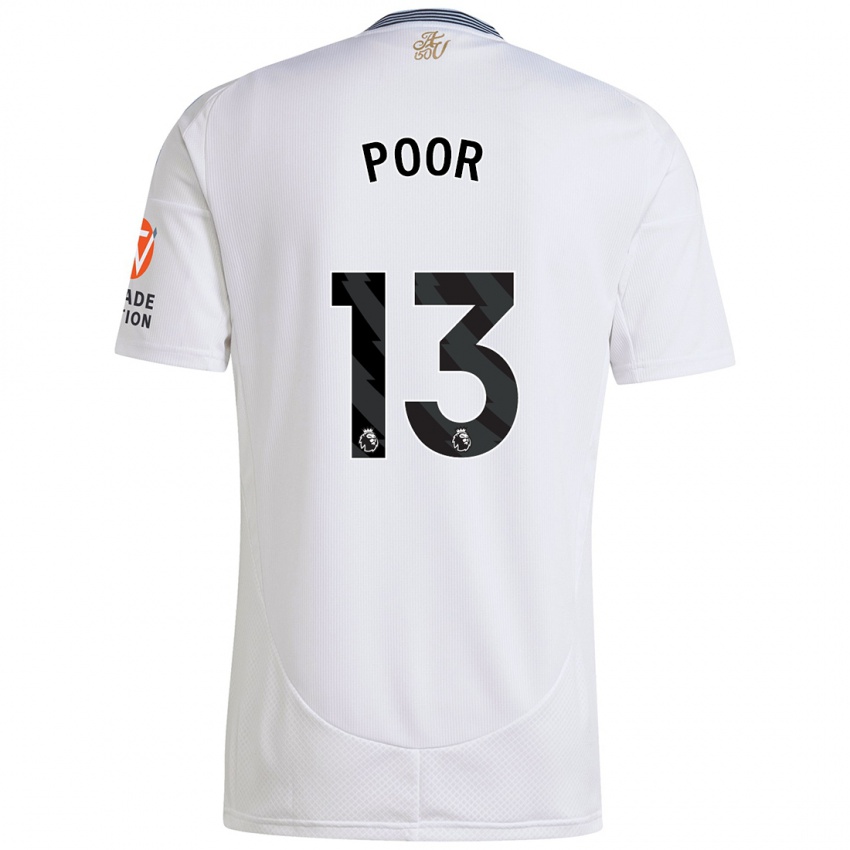 Herren Sophia Poor #13 Weiß Auswärtstrikot Trikot 2024/25 T-Shirt