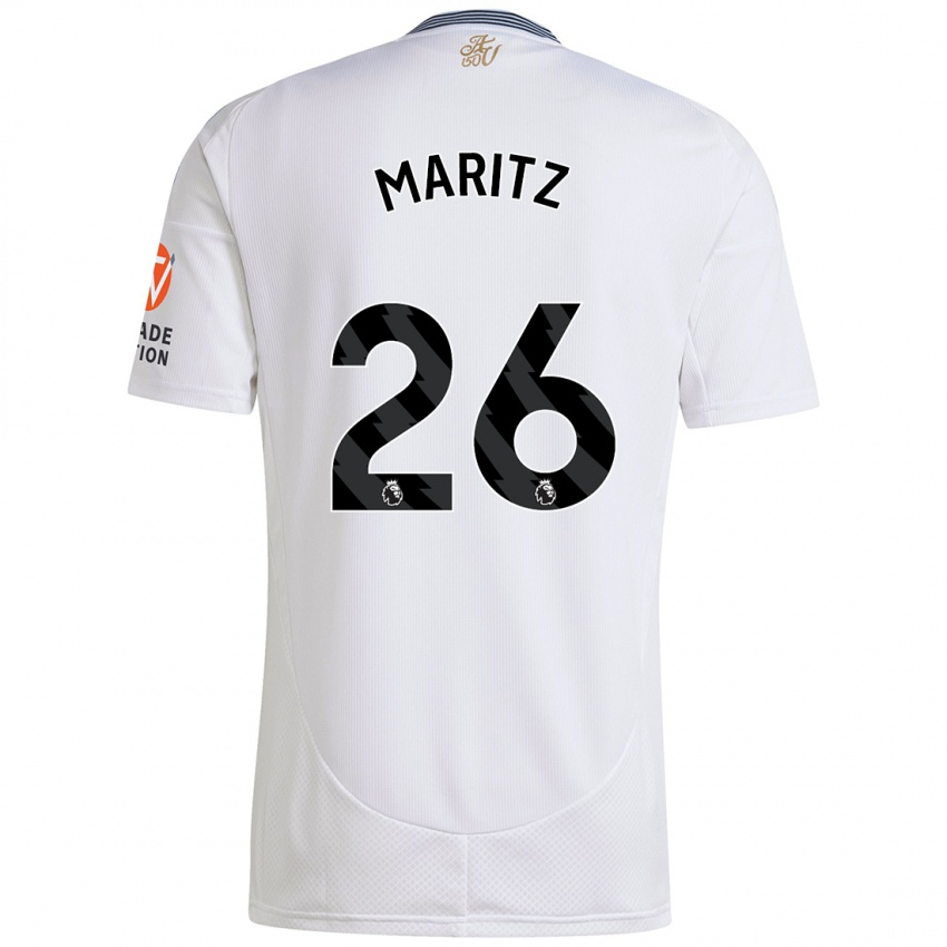 Herren Noelle Maritz #26 Weiß Auswärtstrikot Trikot 2024/25 T-Shirt