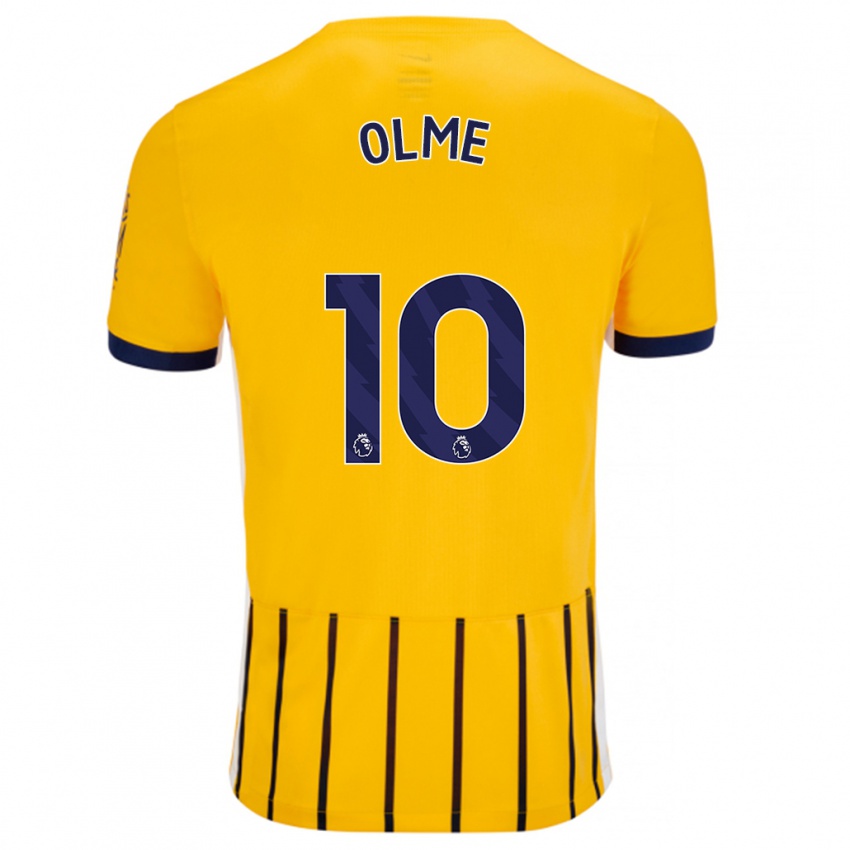 Herren Julia Margareta Zigiotti Olme #10 Gold Blau Nadelstreifen Auswärtstrikot Trikot 2024/25 T-Shirt