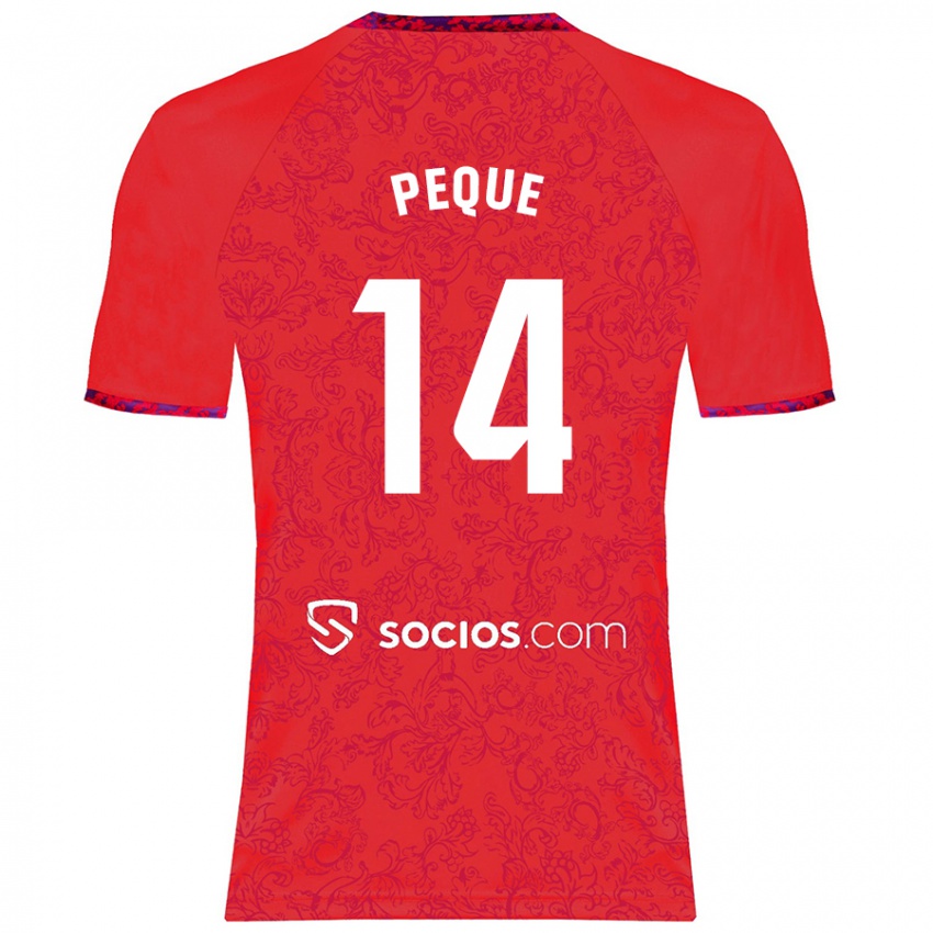 Herren Peque Fernández #14 Rot Auswärtstrikot Trikot 2024/25 T-Shirt