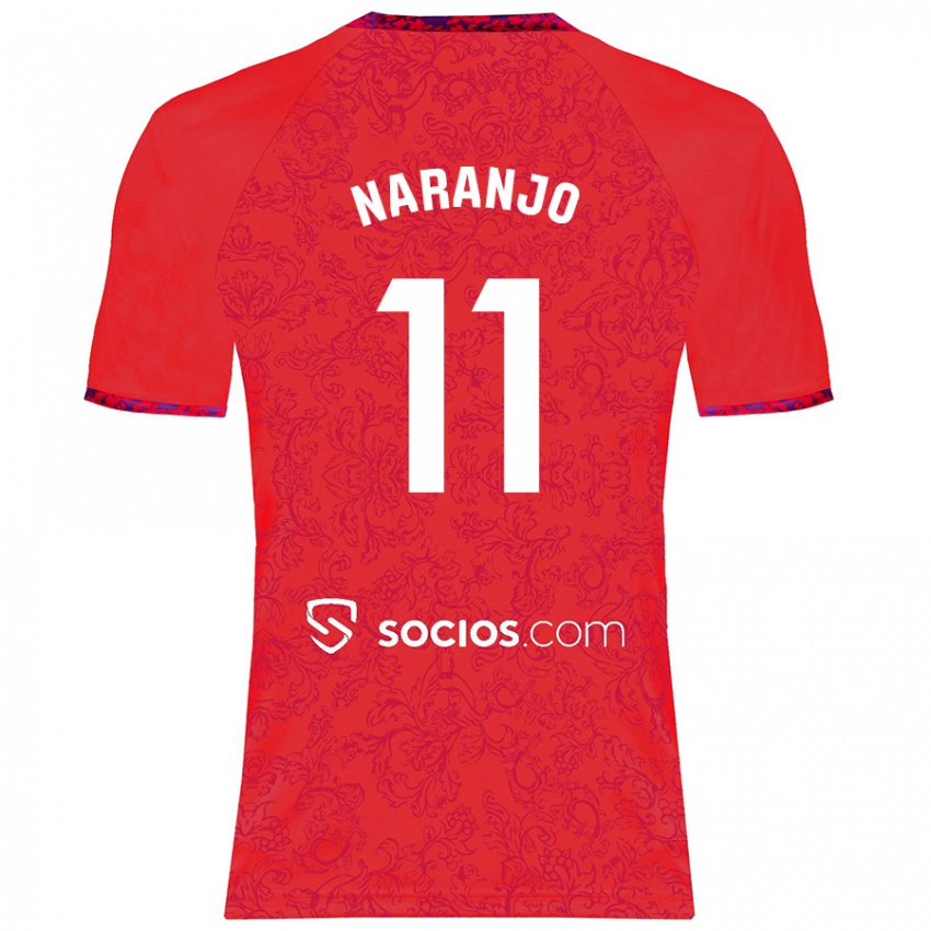 Herren Mario Naranjo #11 Rot Auswärtstrikot Trikot 2024/25 T-Shirt