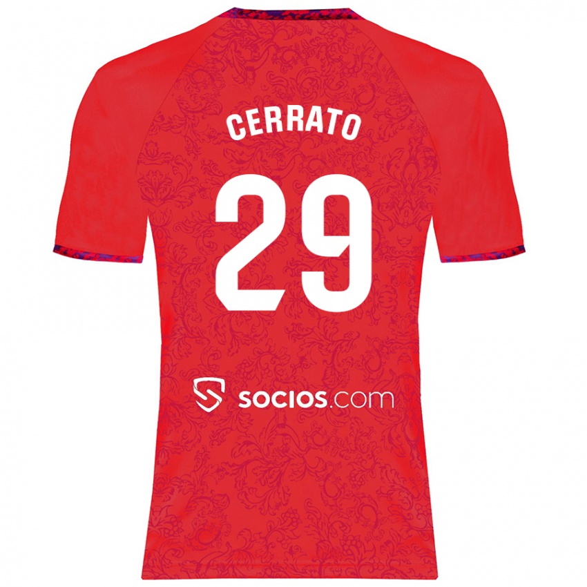 Herren Alba Cerrato Izquierdo #29 Rot Auswärtstrikot Trikot 2024/25 T-Shirt