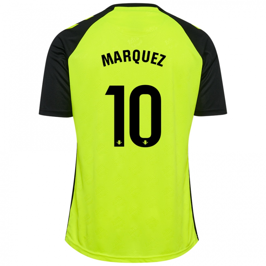 Herren Rosa Márquez #10 Fluoreszierendes Gelb Schwarz Auswärtstrikot Trikot 2024/25 T-Shirt