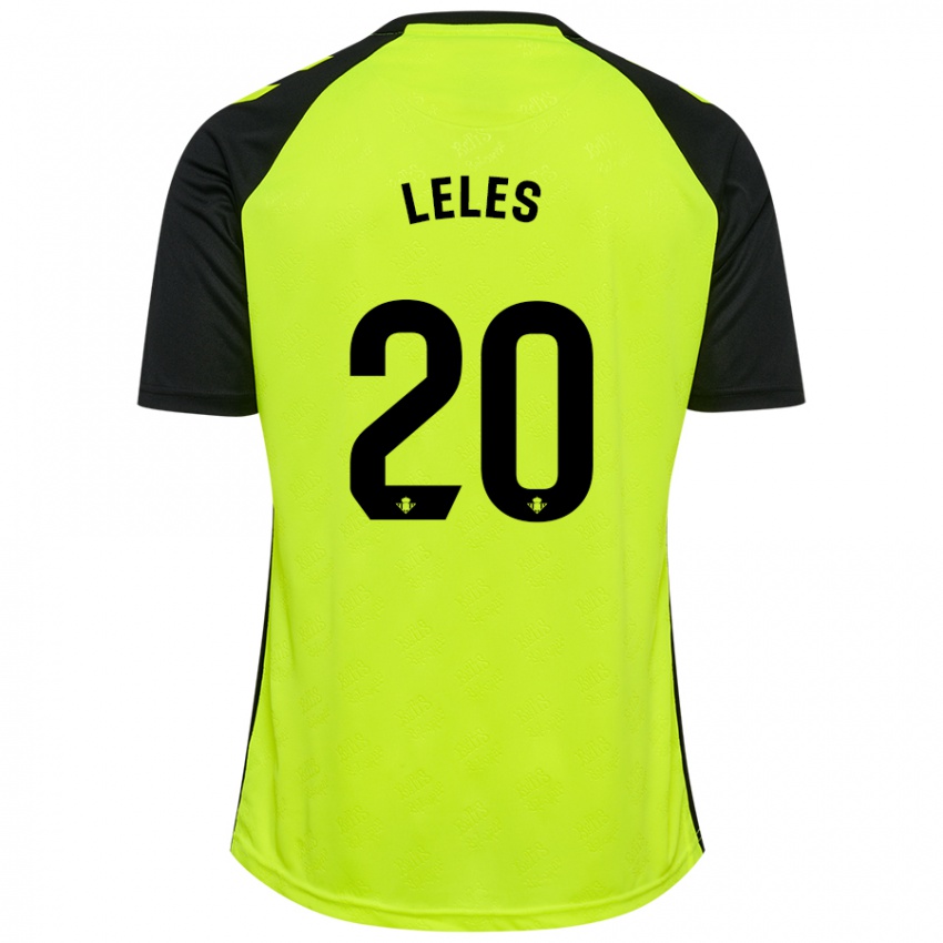 Herren María De Los Ángeles Carrión Egido #20 Fluoreszierendes Gelb Schwarz Auswärtstrikot Trikot 2024/25 T-Shirt