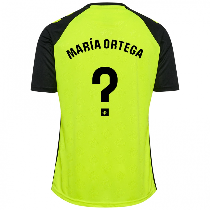 Herren José María Ortega #0 Fluoreszierendes Gelb Schwarz Auswärtstrikot Trikot 2024/25 T-Shirt