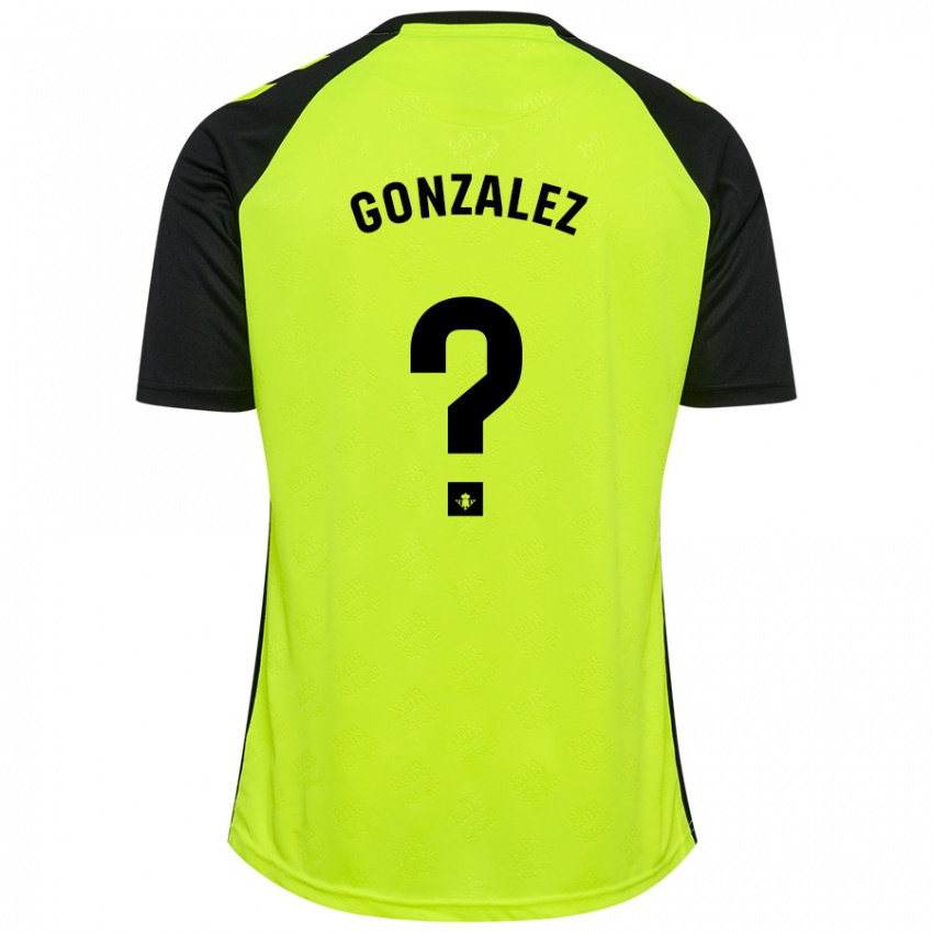 Herren David González #0 Fluoreszierendes Gelb Schwarz Auswärtstrikot Trikot 2024/25 T-Shirt