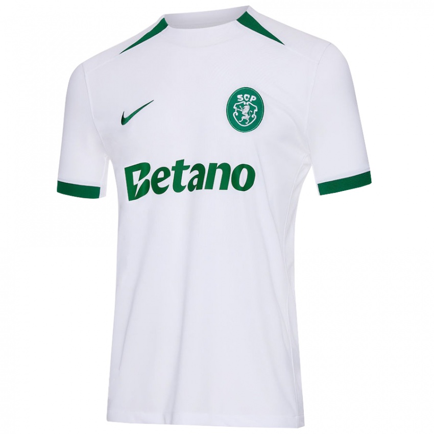 Herren Nuno Santos #11 Weiß Grün Auswärtstrikot Trikot 2024/25 T-Shirt