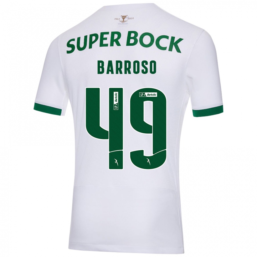 Herren Leonardo Barroso #49 Weiß Grün Auswärtstrikot Trikot 2024/25 T-Shirt