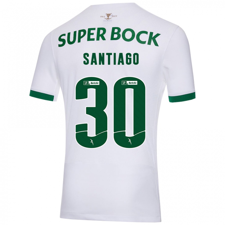 Herren Carolina Santiago #30 Weiß Grün Auswärtstrikot Trikot 2024/25 T-Shirt