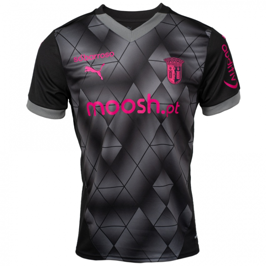 Herren Emanuele Granziera #0 Schwarz Rosa Auswärtstrikot Trikot 2024/25 T-Shirt