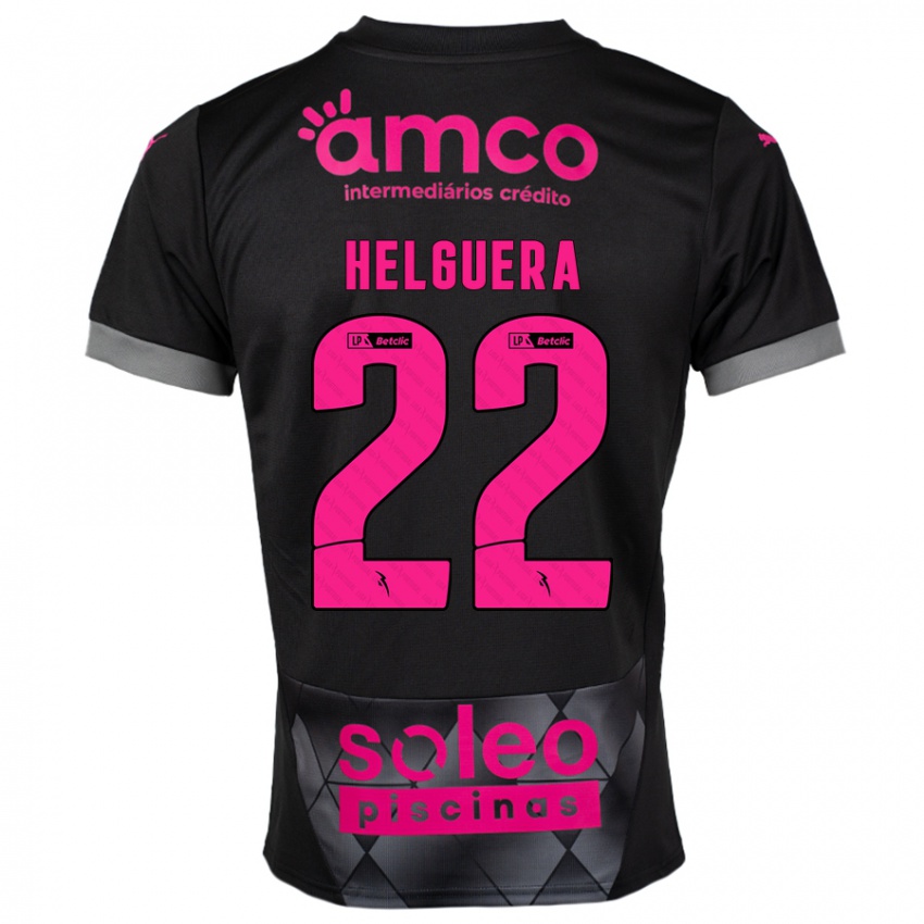 Herren Thiago Helguera #22 Schwarz Rosa Auswärtstrikot Trikot 2024/25 T-Shirt