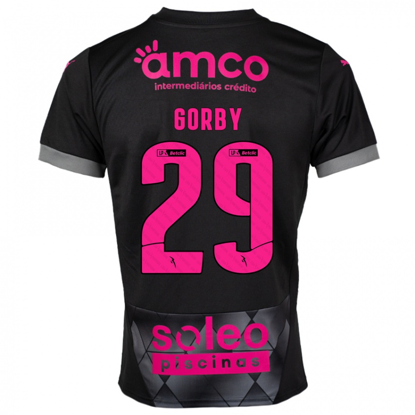 Herren Gorby #29 Schwarz Rosa Auswärtstrikot Trikot 2024/25 T-Shirt