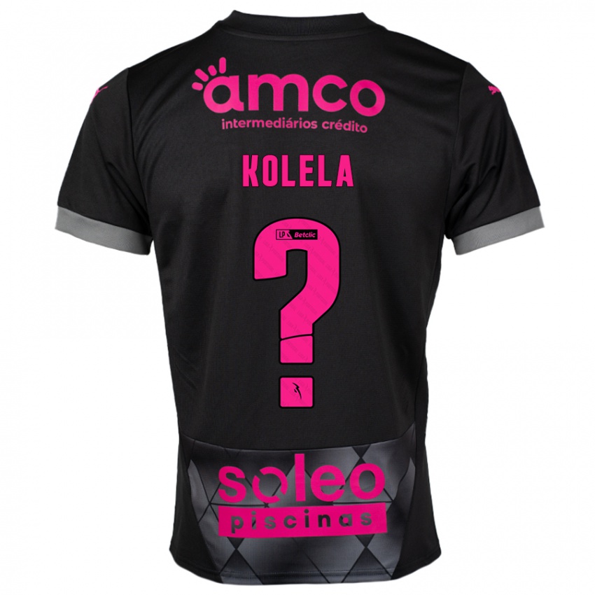 Herren Kyllian Kolela #0 Schwarz Rosa Auswärtstrikot Trikot 2024/25 T-Shirt