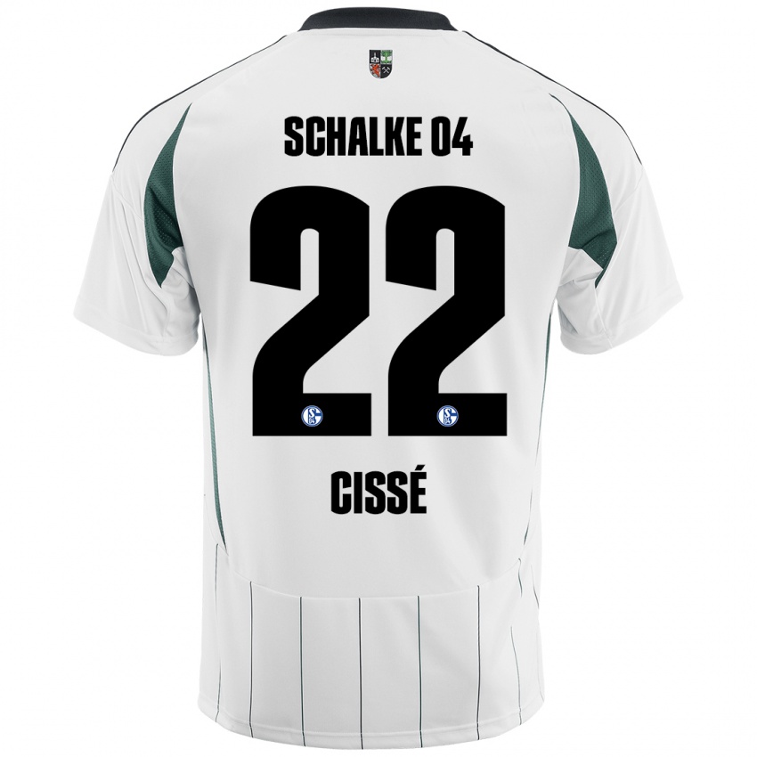 Herren Ibrahima Cissé #22 Weiß Grün Auswärtstrikot Trikot 2024/25 T-Shirt