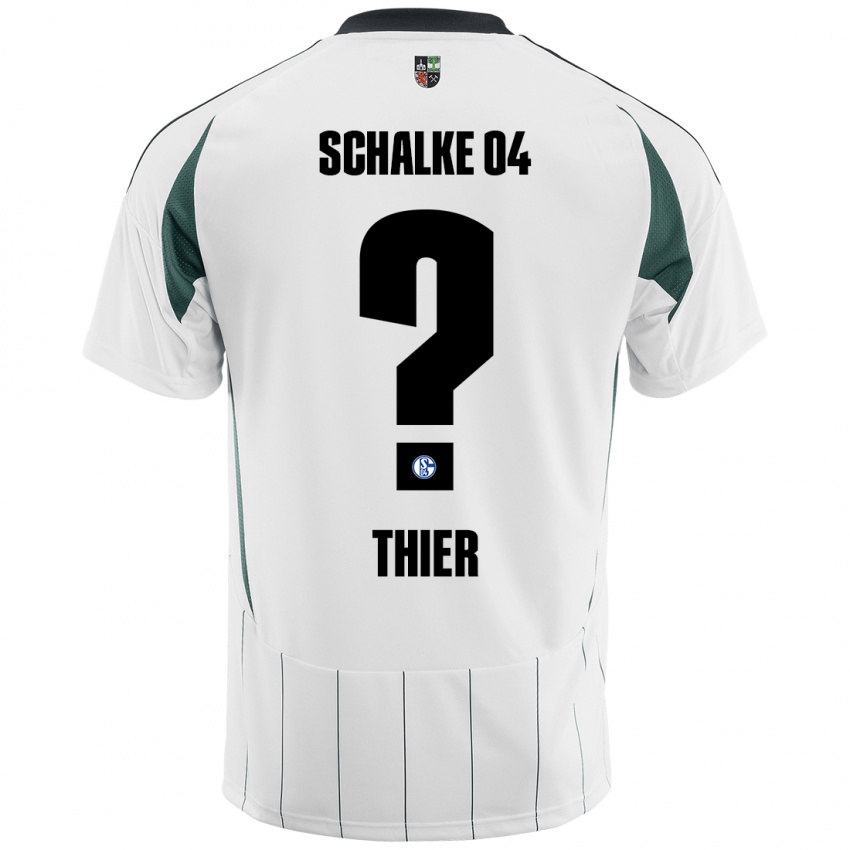 Herren Silas Thier #0 Weiß Grün Auswärtstrikot Trikot 2024/25 T-Shirt