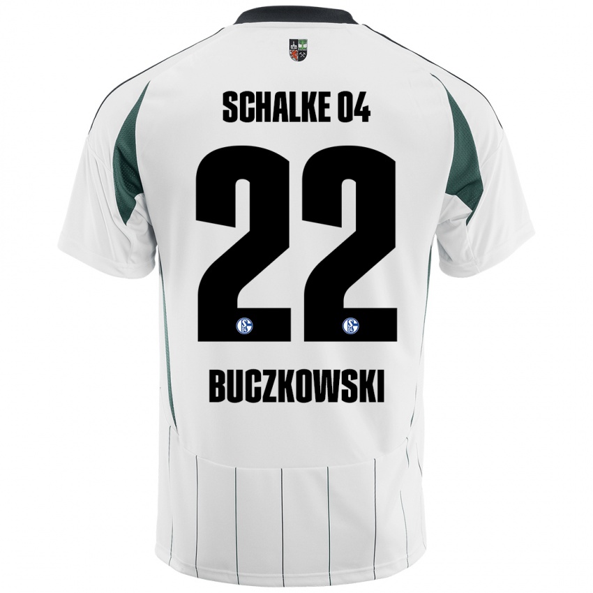 Herren Philip Buczkowski #22 Weiß Grün Auswärtstrikot Trikot 2024/25 T-Shirt