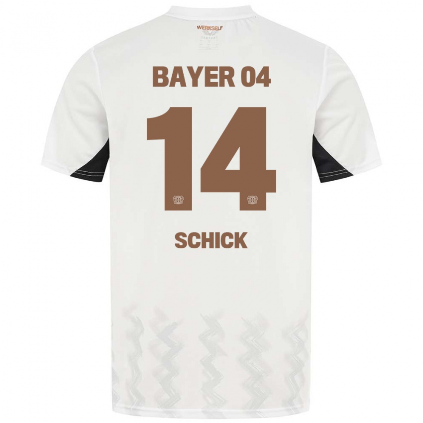 Herren Patrik Schick #14 Weiß Schwarz Auswärtstrikot Trikot 2024/25 T-Shirt