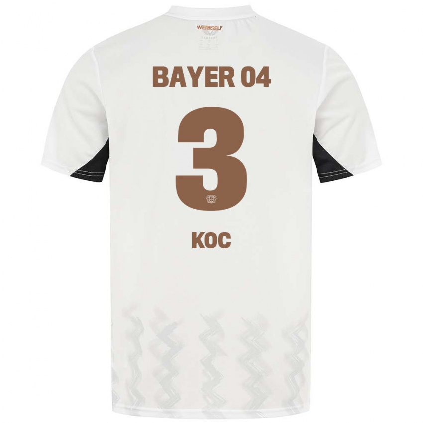 Herren Halil Koc #3 Weiß Schwarz Auswärtstrikot Trikot 2024/25 T-Shirt