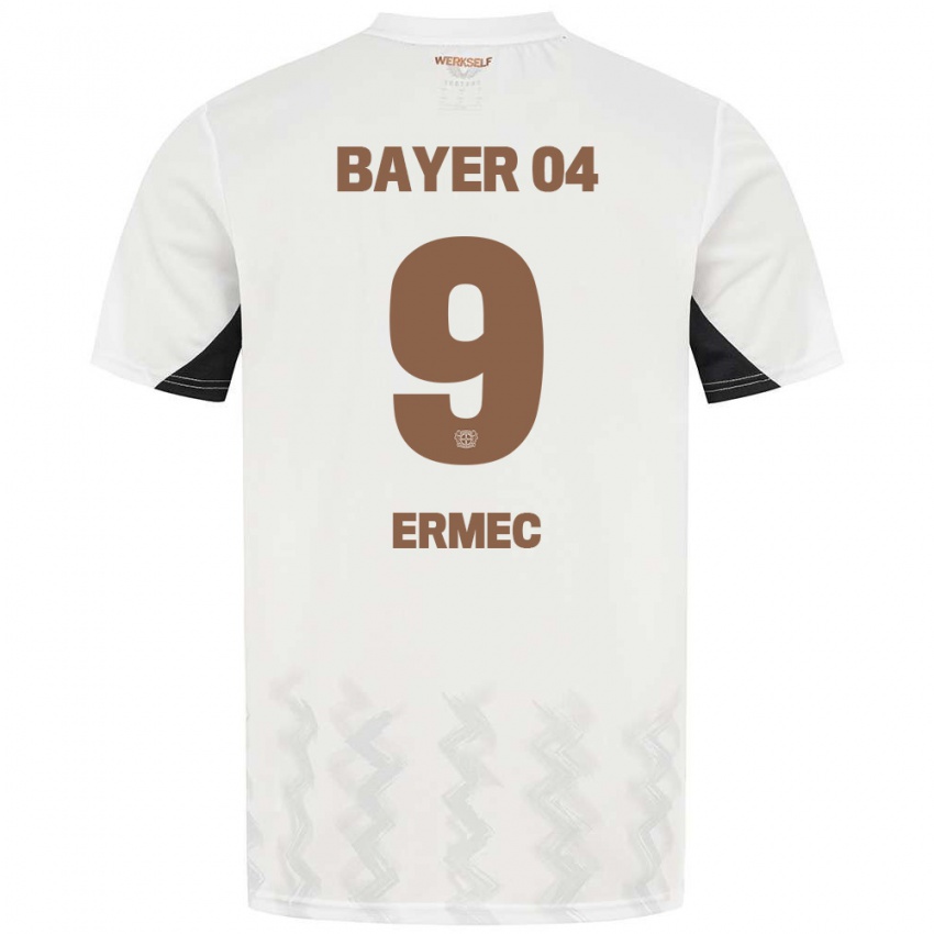 Herren Berkan Ermec #9 Weiß Schwarz Auswärtstrikot Trikot 2024/25 T-Shirt