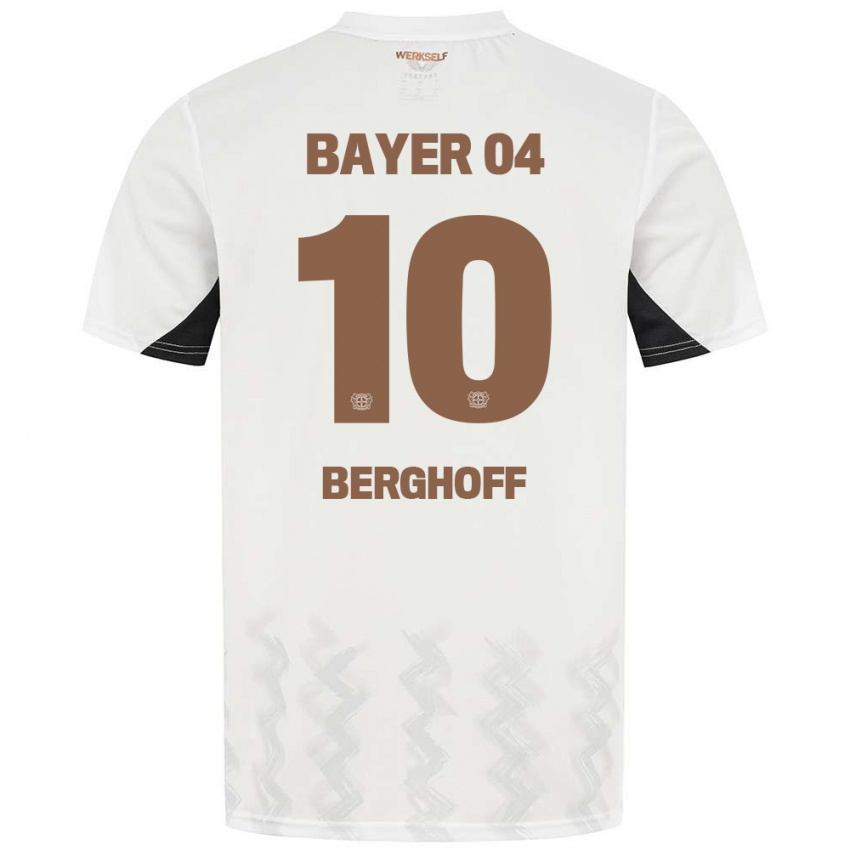 Herren Jonah Berghoff #10 Weiß Schwarz Auswärtstrikot Trikot 2024/25 T-Shirt