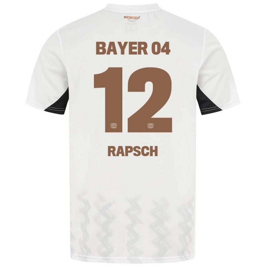 Herren Simeon Rapsch #12 Weiß Schwarz Auswärtstrikot Trikot 2024/25 T-Shirt