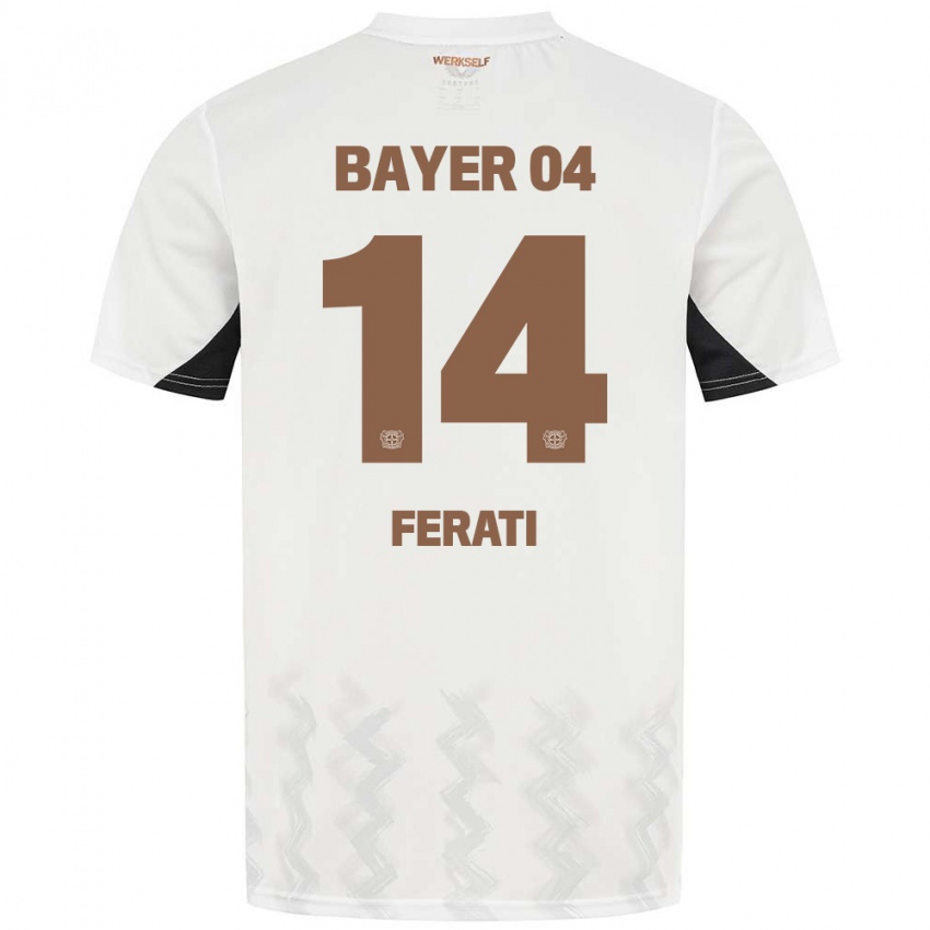 Herren Larson Ferati #14 Weiß Schwarz Auswärtstrikot Trikot 2024/25 T-Shirt